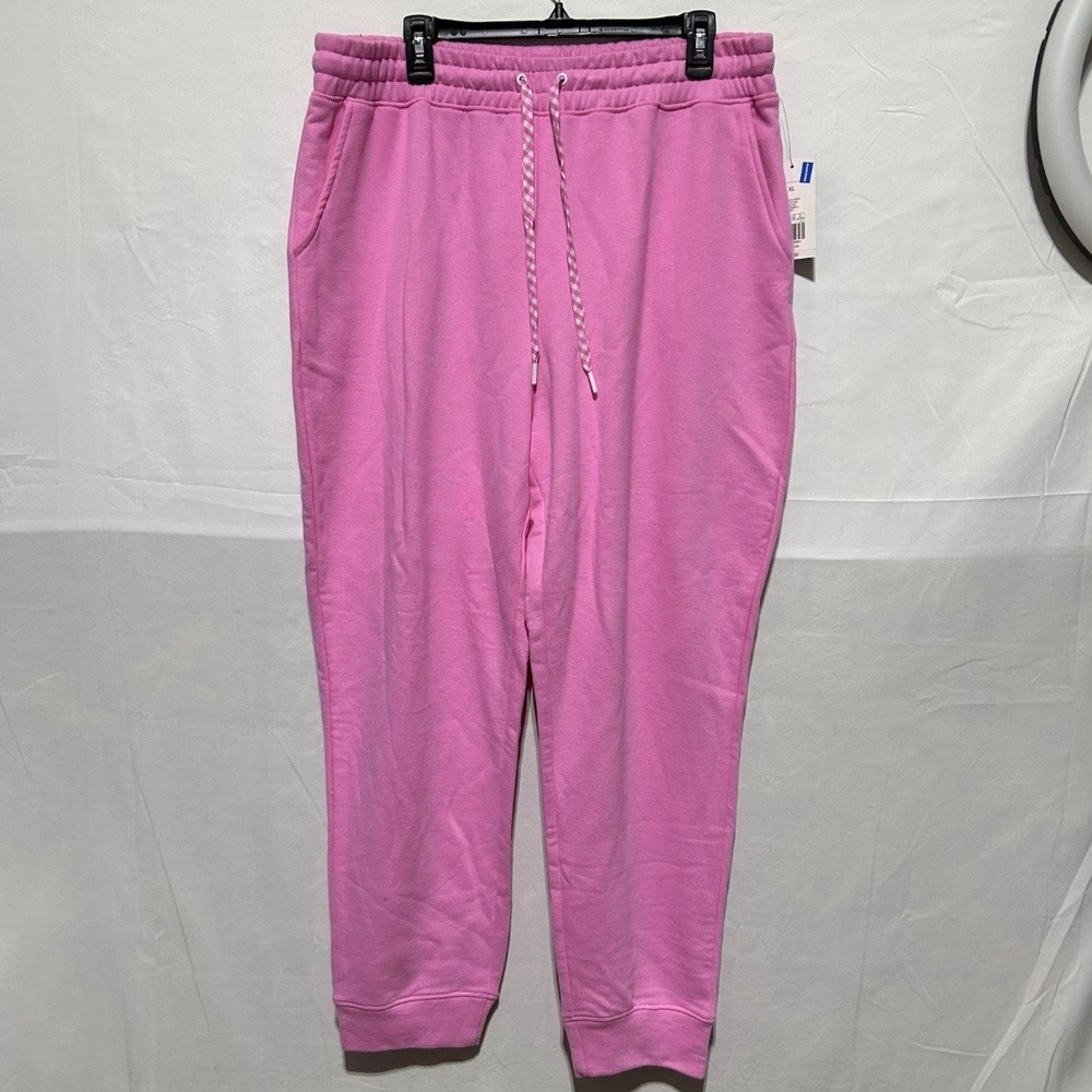 Crown & Ivy Joggers Womens Crown Lounge Fleece Sweatpants Pink Sky Athleisure XL